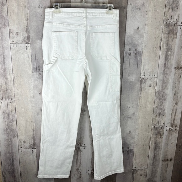 Superdown white button fly straight leg jeans size 27 - Picture 2 of 6